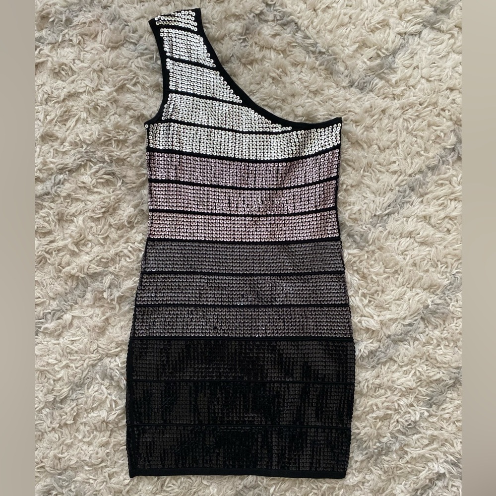 Arden B sequin one shoulder dress